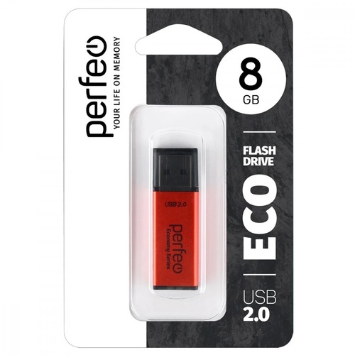 Флешка USB Perfeo 8GB E03 eco красный