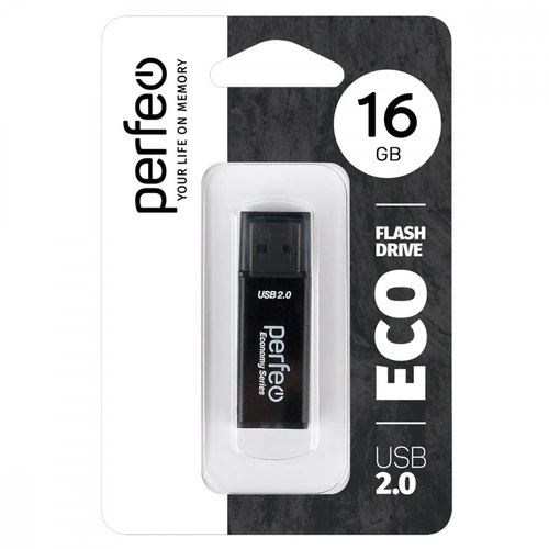 Флешка USB Perfeo 16GB E03 eco черный