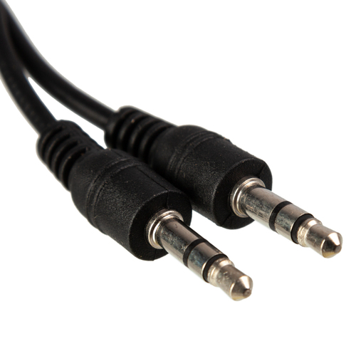 Кабель Jack 3.5(п) - Jack 3.5(п) No brand HF-Y02 текстиль синий круглый 1 м.