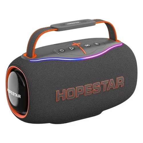 Колонка Бумбокс Hopestar H80 TF/AUX/USB/bluetooth серый LED подсветка