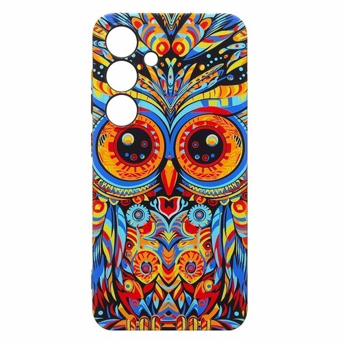 Накладка Samsung S24 Ultra colorful с защитой камеры силикон Luxo Животные Сова