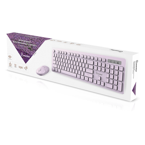 Комплект клавиатура + мышь Smartbuy 105AG беспроводной розовый - 2