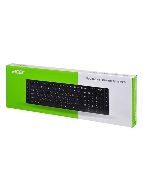 Клавиатура Acer OKW010 проводная мультимедийная черный SLIM