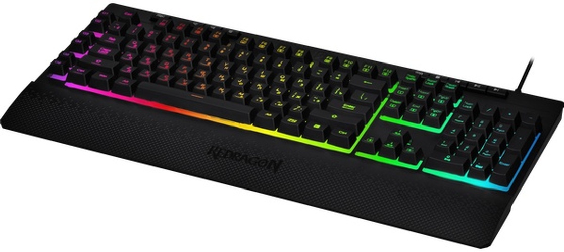 Клавиатура Redragon Shiva проводная игровая с подсветкой, мембрана черный подставка под запястье - 2