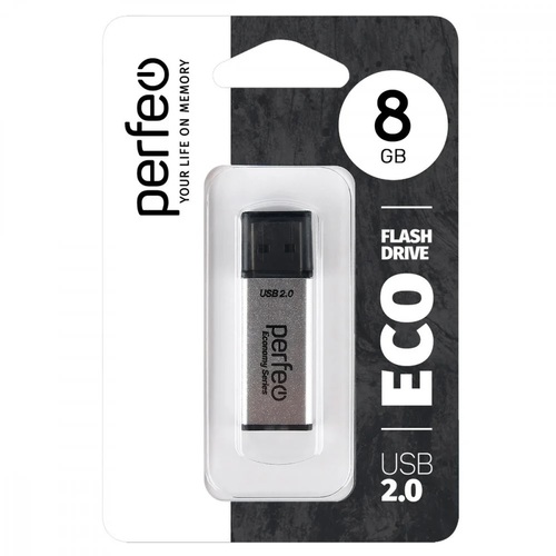 Флешка USB Perfeo 8GB E03 eco серебро