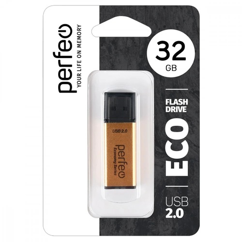 Флешка USB Perfeo 32GB E03 eco золотой