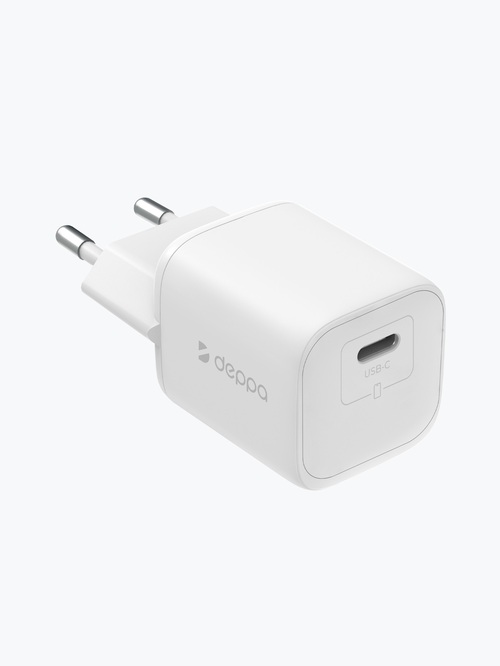 Сетевое зарядное устройство Deppa 11489 USB Type-C белый 20W GaN