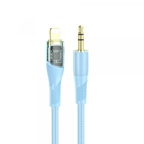 Переходник 8 pin Lightning - Jack 3.5(п) Hoco UPA30 синий 1 м.