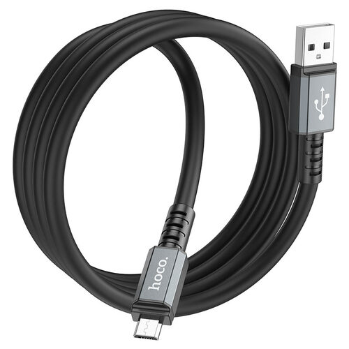 Кабель USB - micro USB HOCO X85 силикон красный круглый 2.4A 1 м. d=6 мм
