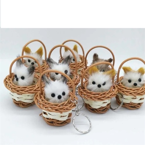 Брелок Белка в корзинке мягкий