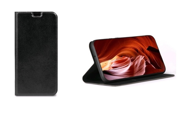 Чехол-книжка Tecno Pop 7 Pro черный горизонтальный с магнитом Gresso Атлант Pro