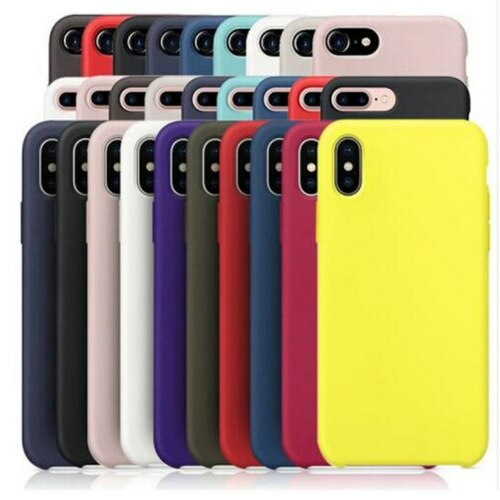 Накладка Apple iPhone Xs Max персиковый Silicone Case без лого