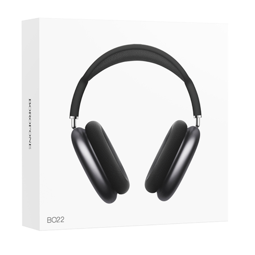 Наушники Borofone BO22 plus накладные, Bluetooth, микрофон, слот TF, темно-серый