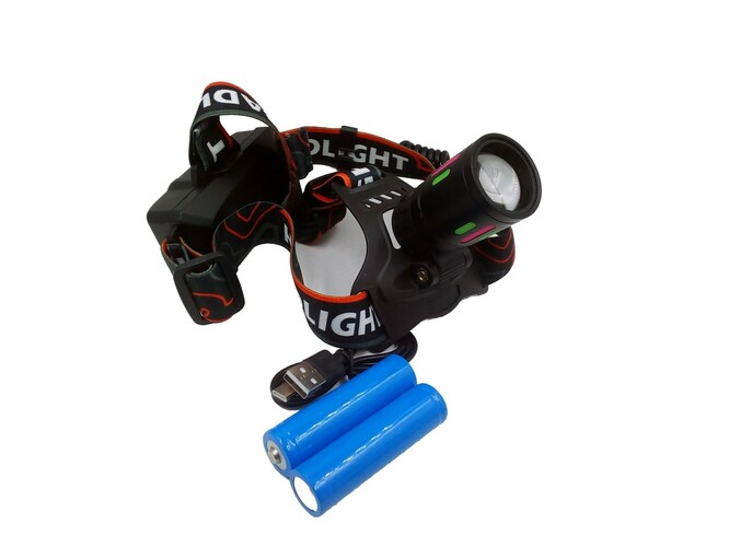 Фонарик налобный Live Power 8083-PM10-TG 1 LED 2*18650 - 2