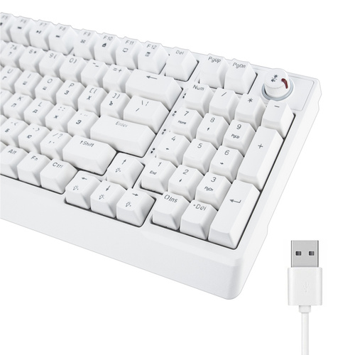 Клавиатура ISA KB-08 проводная механика, LED подсветка белый - 3
