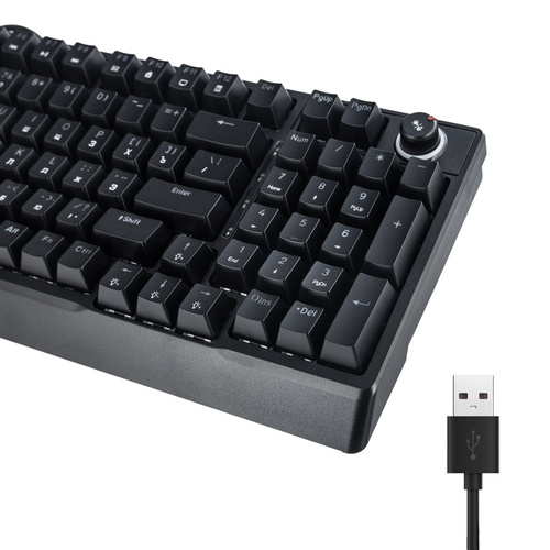 Клавиатура ISA KB-08 проводная механика, LED подсветка черный - 2