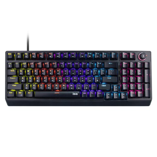 Клавиатура ISA KB-08 проводная механика, LED подсветка черный - 3