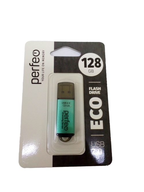 Флешка USB Perfeo 128GB E01 USB 2.0, зеленый