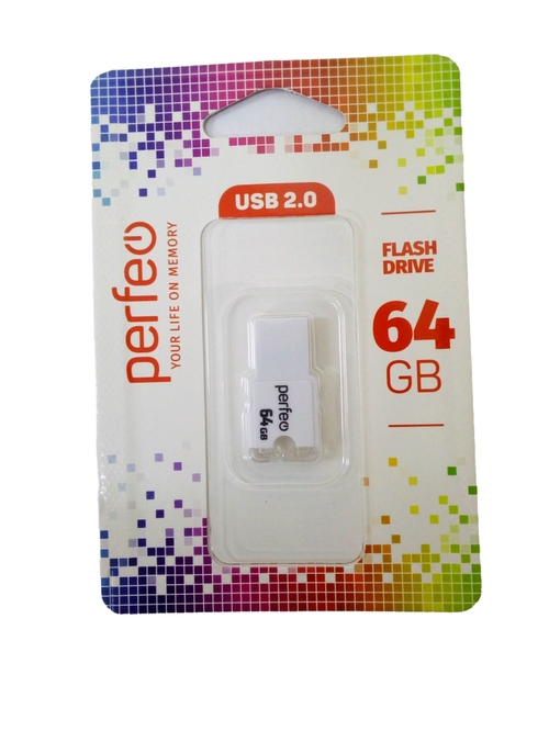 Флешка USB Perfeo 64GB M01 белый