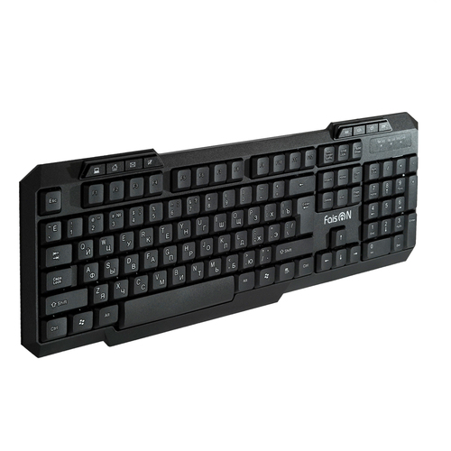 Клавиатура FaisON SHOOTER проводная мультимедийная черный