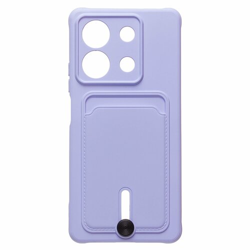 Накладка Xiaomi 13 Lite сиреневый с выталкивателем карты силикон С кардхолдером