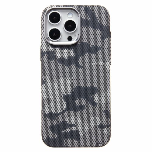 Накладка Apple iPhone 16 темно-серый с бортиком вокруг камеры пластик Luxo SafeMag Камуфляж