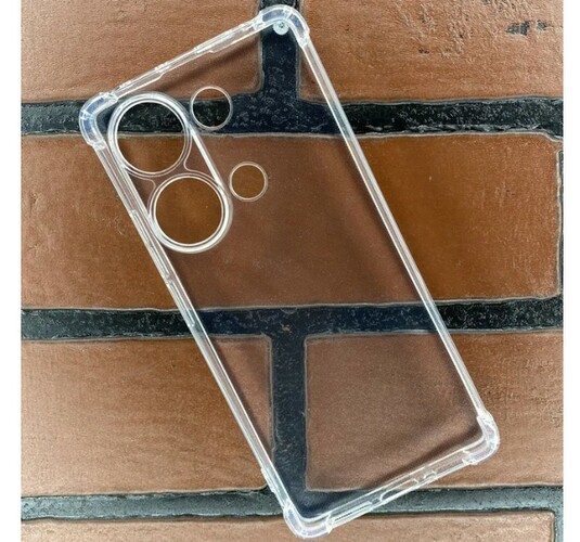 Накладка Xiaomi Poco M6 Pro 4G/Redmi Note 13 Pro 4G/Note 14S прозрачный с защитой камеры силикон Противоударный