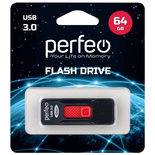 Флешка USB Perfeo 64GB S05 черный
