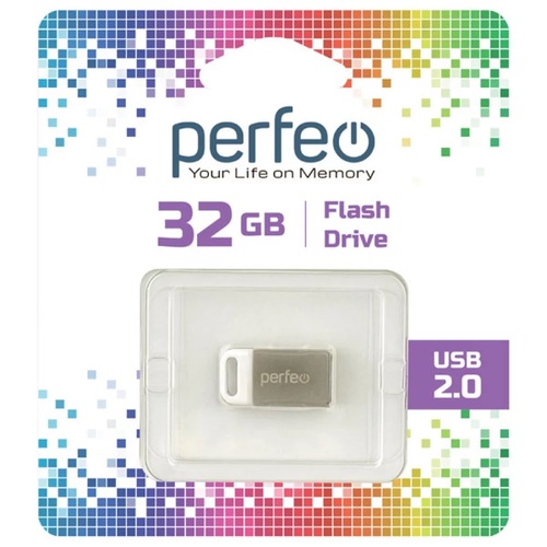 Флешка USB Perfeo 32GB M05 серебро