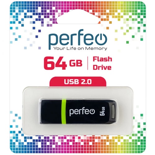 Флешка USB Perfeo 64GB C11 черный