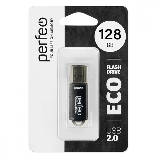 Флешка USB Perfeo 128GB E01 USB 2.0, черный