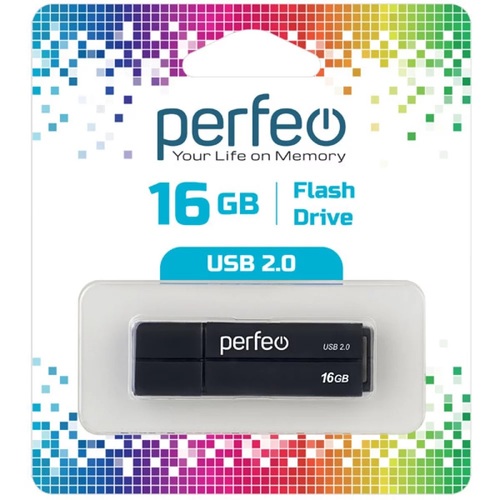 Флешка USB Perfeo 16GB C01G2 черный