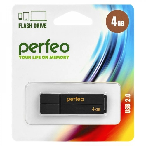 Флешка USB Perfeo 4GB C01G2 черный