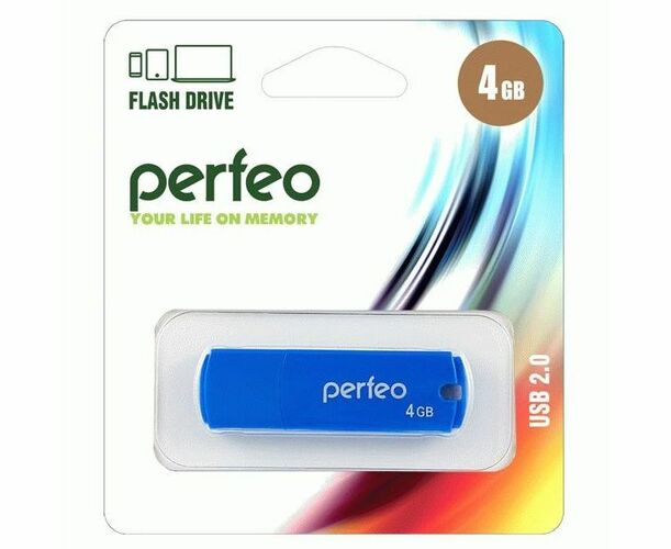 Флешка USB Perfeo 4GB C05 синий