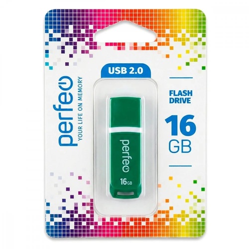 Флешка USB Perfeo 4GB C11 зеленый