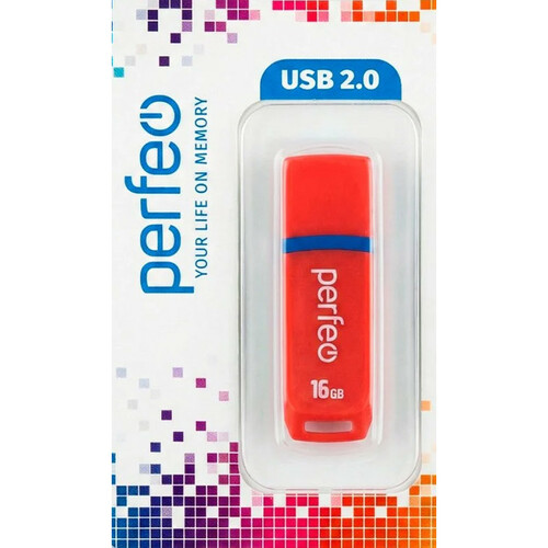 Флешка USB Perfeo 4GB C11 красный