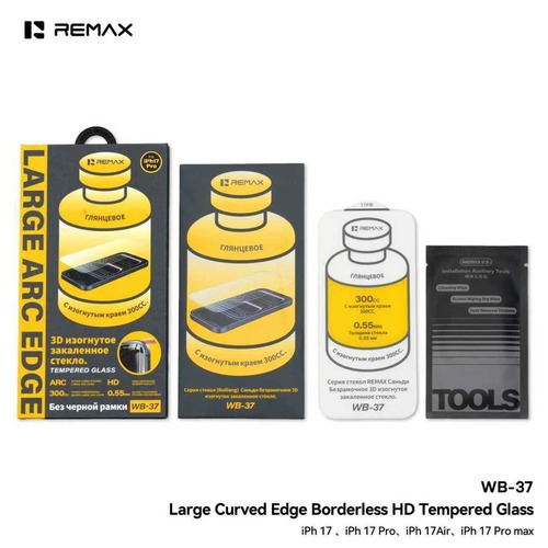 Защитное стекло Apple iPhone 13/13 Pro/14/16e 3D безрамочное REMAX WB-37