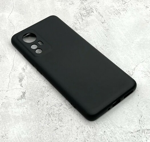 Накладка Xiaomi 12/12X черный Silicone Case без лого