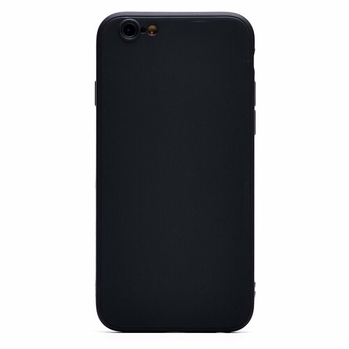 Накладка Apple iPhone 6 черный с защитой камеры Silicone Case Full без лого