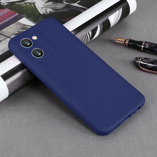 Накладка Realme 10 синий Silicone Case Full без лого