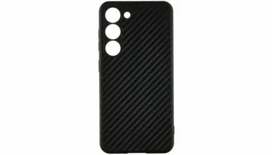 Накладка Samsung S25 Plus черный с защитой камеры силикон Карбон