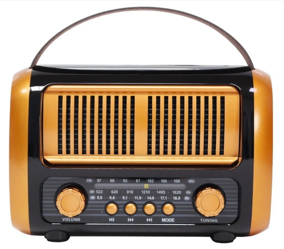 Радиоприемник Meier M-1938BT аналоговый FM, AM, SW USB/microSD/BT питание от АКБ черно-коричневый