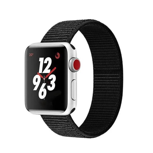 Watch 42/44 мм текстиль черный на липучке