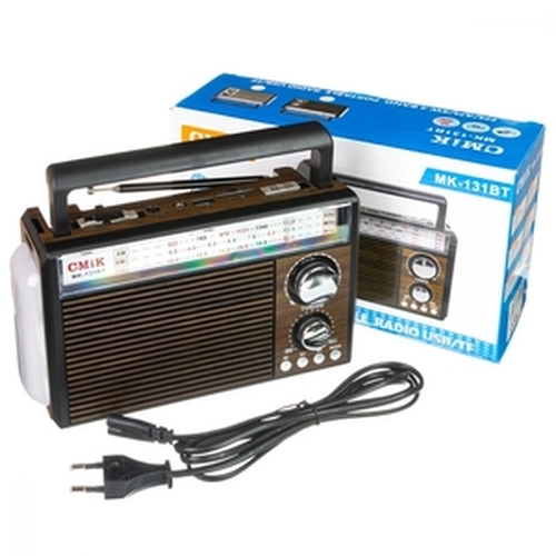 Радиоприемник CMiK MK-131BT аналоговый FM, AM, SW USB/microSD питание от АКБ