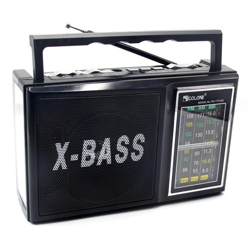 Радиоприемник Golon RX-177LED аналоговый FM, AM питание от АКБ, от сети,