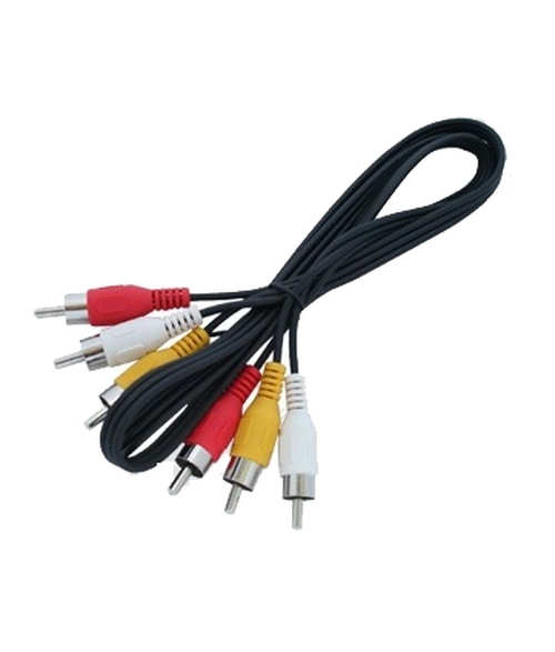 Кабель 3 RCA(п) - 3 RCA(п) No brand пвх черный 1,5 м.