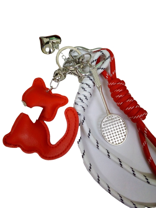 Брелок микс карабин ракетка