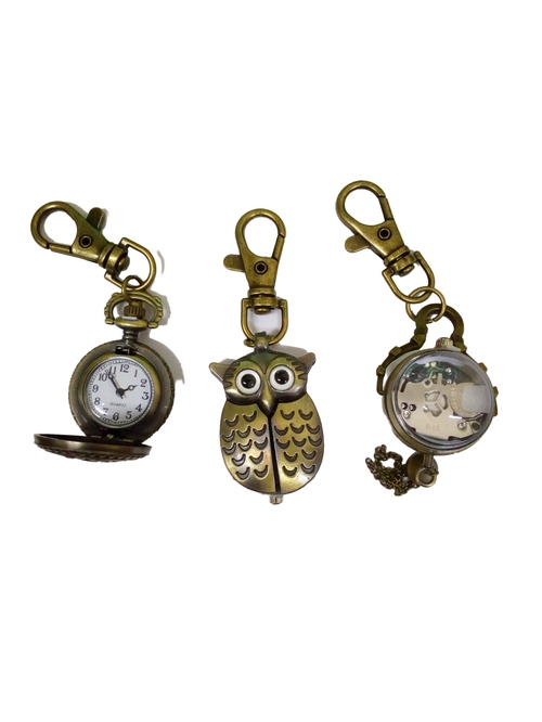 Брелок Часы бронза