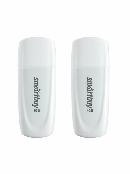 Флешка USB SmartBuy 4GB Scout USB 2.0, белый