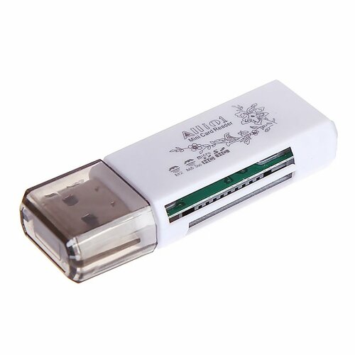 Картридер KR02 microSD/SD белый